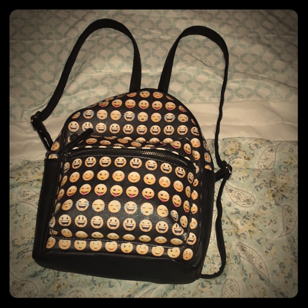 Mini emoji backpack bag